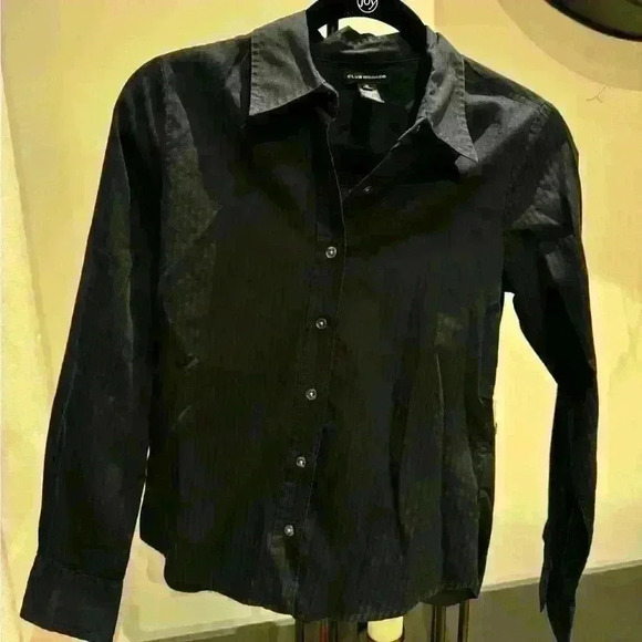 Black Club Monaco Fitted Button Down - Picture 5 of 5